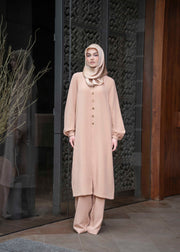 Spring Breeze Cape Tunic in Rose Sand – Modest Fashion by Minnaba